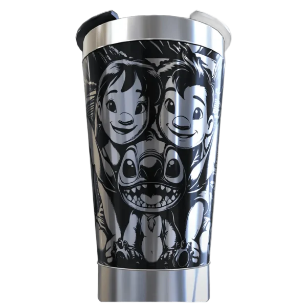 Copo térmico personalizado Copo Personalizado Lilo Stitch com gravação a laser em 360 graus