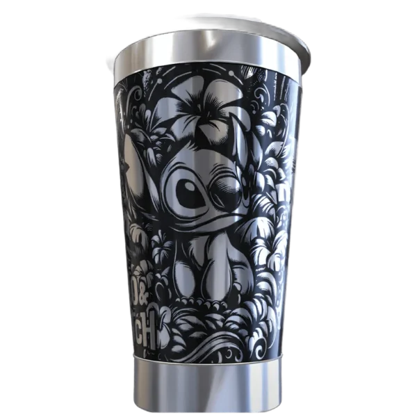 Copo térmico personalizado Copo Personalizado Lilo & Stitch2 com gravação a laser em 360 graus