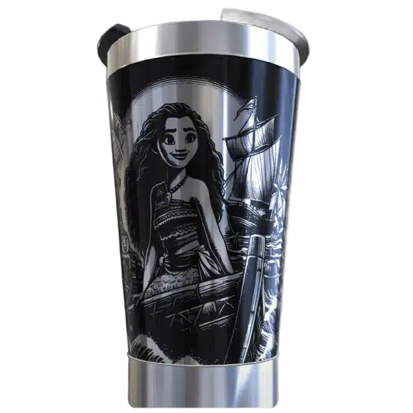 Copo térmico personalizado Copo Personalizado Moana2 com gravação a laser em 360 graus