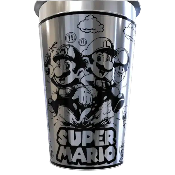 Copo térmico personalizado Copo Personalizado Super Mario World com gravação a laser em 360 graus