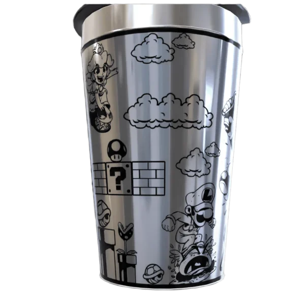 Copo térmico personalizado Copo Personalizado Super Mario World1 com gravação a laser em 360 graus