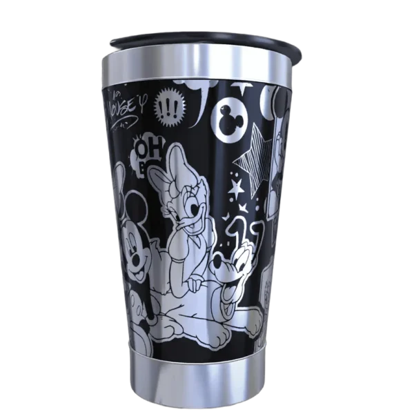 Copo térmico personalizado Copo Personalizado Turma da Disney com gravação a laser em 360 graus