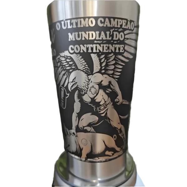 Copo térmico personalizado Copo Térmico Corinthians campeão paulista1 com gravação a laser em 360 graus
