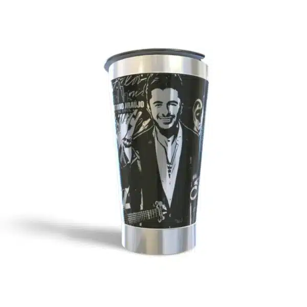 Copo térmico personalizado Copo Termico Cristiano Araujo com gravação a laser em 360 graus