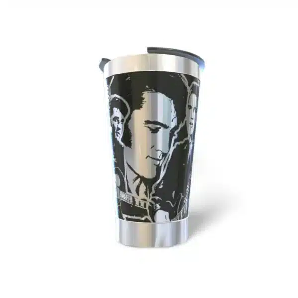 Copo térmico personalizado Copo Termico Elvis Presley 1 com gravação a laser em 360 graus