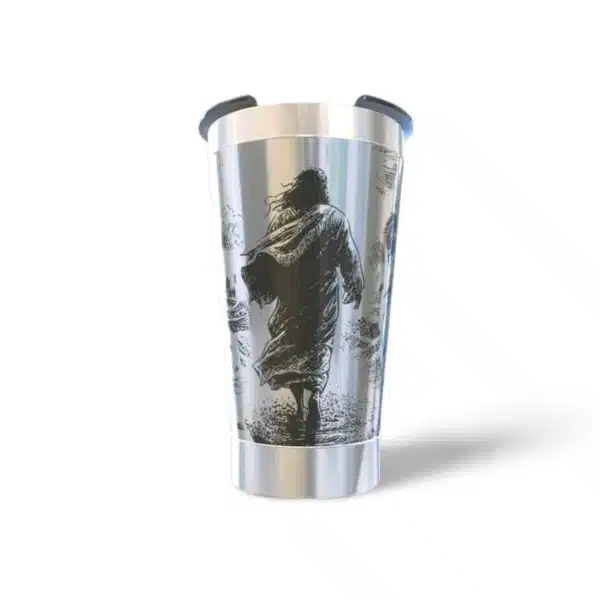 Copo térmico personalizado Copo Termico Jesus 3 com gravação a laser em 360 graus