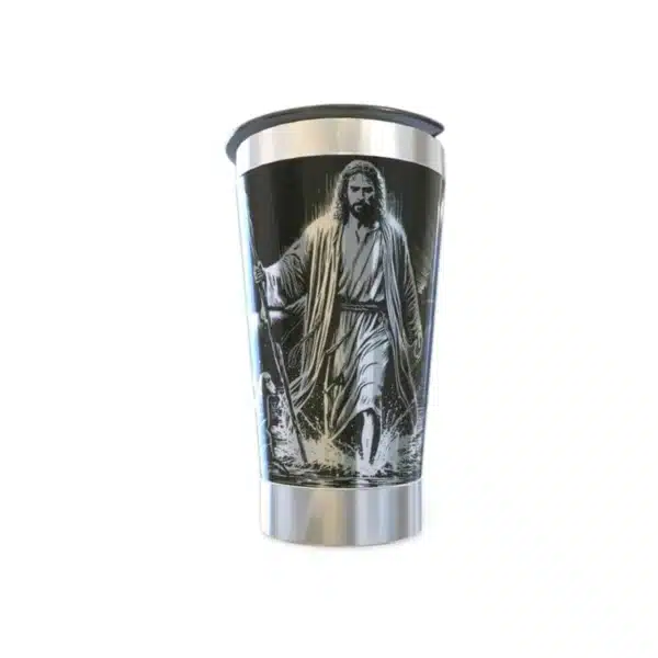 Copo térmico personalizado Copo Termico Jesus Sobre as Aguas com gravação a laser em 360 graus