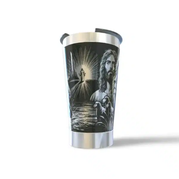 Copo térmico personalizado Copo Termico Jesus Sobre as Aguas1 com gravação a laser em 360 graus