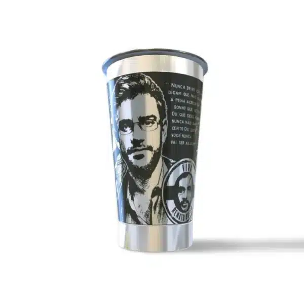 Copo térmico personalizado Copo Térmico Legião Urbana 2 com gravação a laser em 360 graus