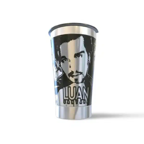 Copo térmico personalizado Copo Termico Luan Santana com gravação a laser em 360 graus
