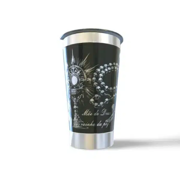 Copo térmico personalizado Copo Térmico Nossa Senhora2 com gravação a laser em 360 graus