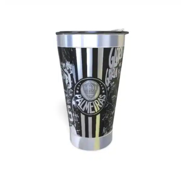 Copo térmico personalizado Copo Termico Palmeiras 3 com gravação a laser em 360 graus