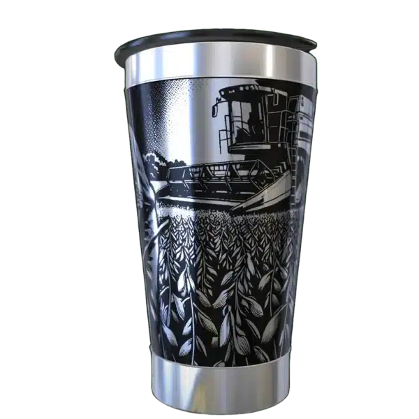 Copo térmico personalizado copo termico agronegocio colheita com gravação a laser em 360 graus