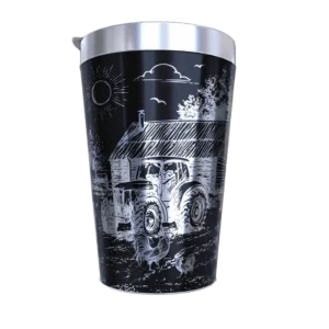 Copo térmico personalizado copo termico fazenda1 com gravação a laser em 360 graus