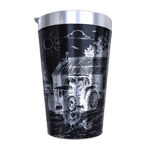 Copo térmico personalizado copo termico fazenda1 com gravação a laser em 360 graus