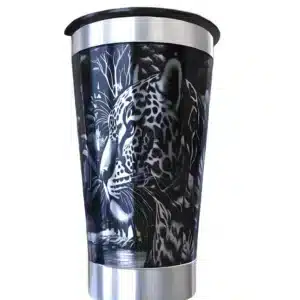 Copo térmico personalizado copo termico onca pintada com gravação a laser em 360 graus