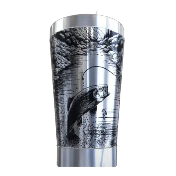 Copo térmico personalizado copo termico personalizado pesca1 com gravação a laser em 360 graus
