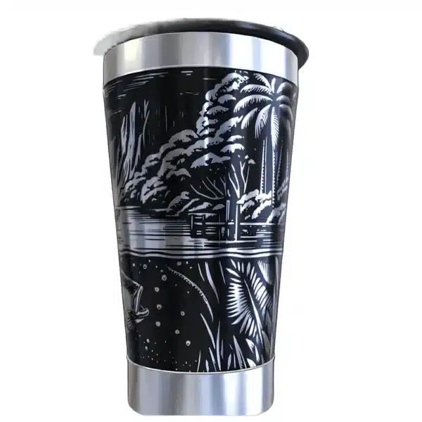 Copo térmico personalizado copo termico pescarias1 com gravação a laser em 360 graus